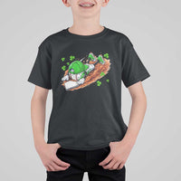 Funny Baseball St Patricks Day Home Plate Drip T Shirt For Kid