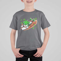 Funny Baseball St Patricks Day Home Plate Drip T Shirt For Kid