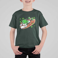Funny Baseball St Patricks Day Home Plate Drip T Shirt For Kid