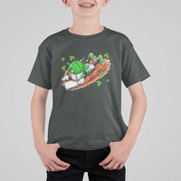 Funny Baseball St Patricks Day Home Plate Drip T Shirt For Kid