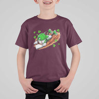 Funny Baseball St Patricks Day Home Plate Drip T Shirt For Kid