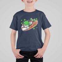 Funny Baseball St Patricks Day Home Plate Drip T Shirt For Kid