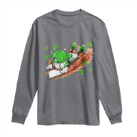 Funny Baseball St Patricks Day Home Plate Drip Long Sleeve Shirt