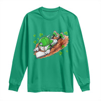 Funny Baseball St Patricks Day Home Plate Drip Long Sleeve Shirt