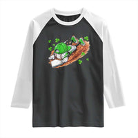 Funny Baseball St Patricks Day Home Plate Drip Raglan Shirt