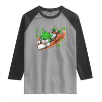 Funny Baseball St Patricks Day Home Plate Drip Raglan Shirt