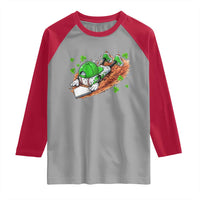 Funny Baseball St Patricks Day Home Plate Drip Raglan Shirt