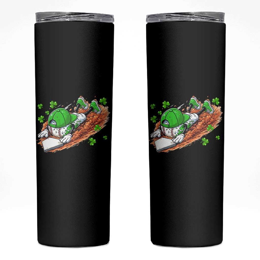 Funny Baseball St Patricks Day Home Plate Drip Skinny Tumbler