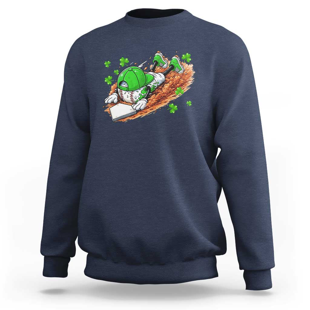 Funny Baseball St Patricks Day Home Plate Drip Sweatshirt