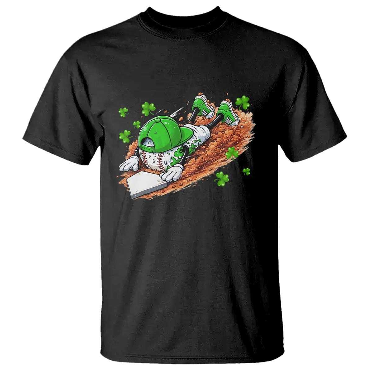 Funny Baseball St Patricks Day Home Plate Drip T Shirt