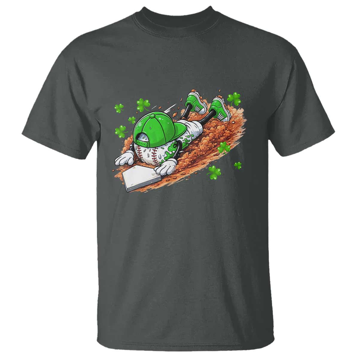 Funny Baseball St Patricks Day Home Plate Drip T Shirt