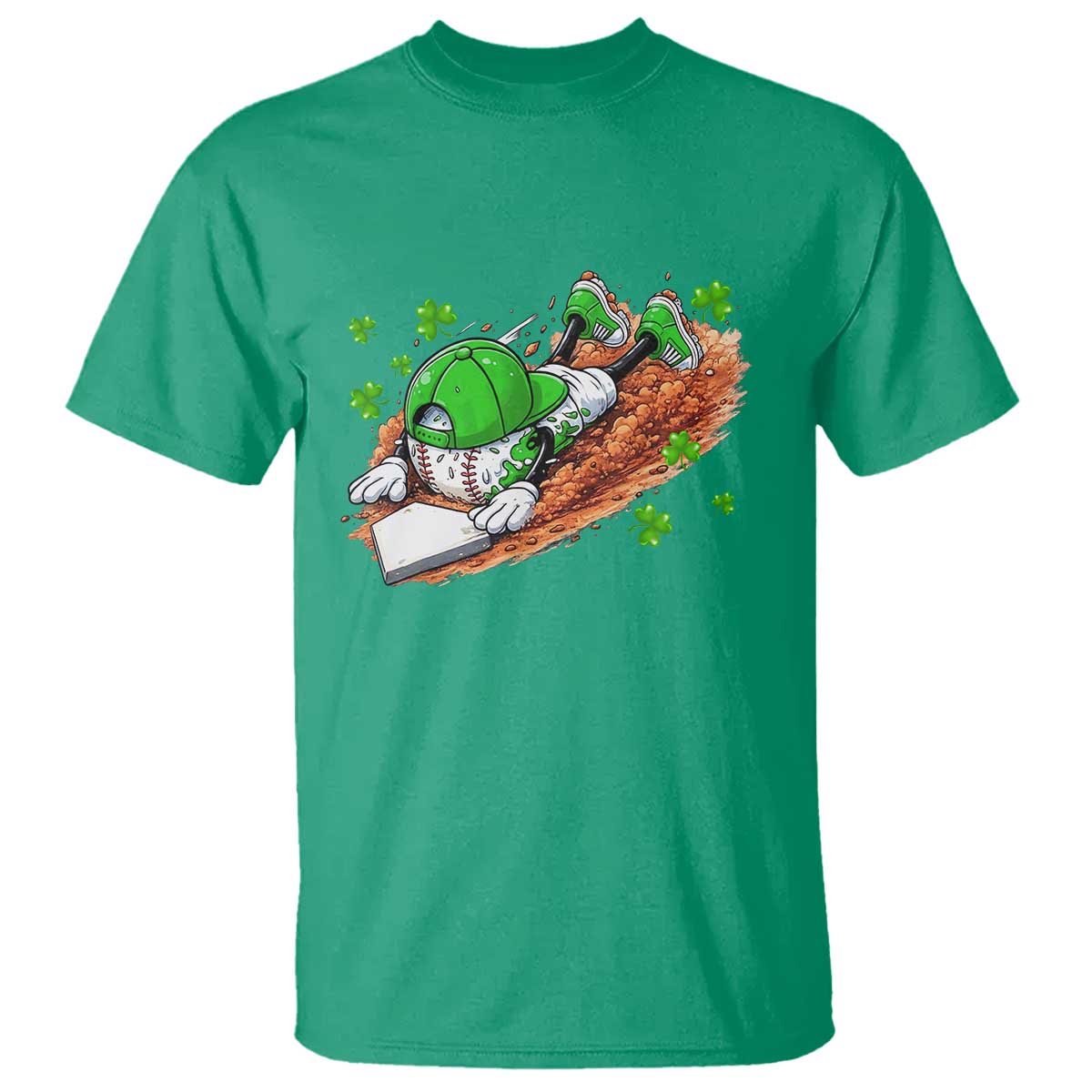 Funny Baseball St Patricks Day Home Plate Drip T Shirt