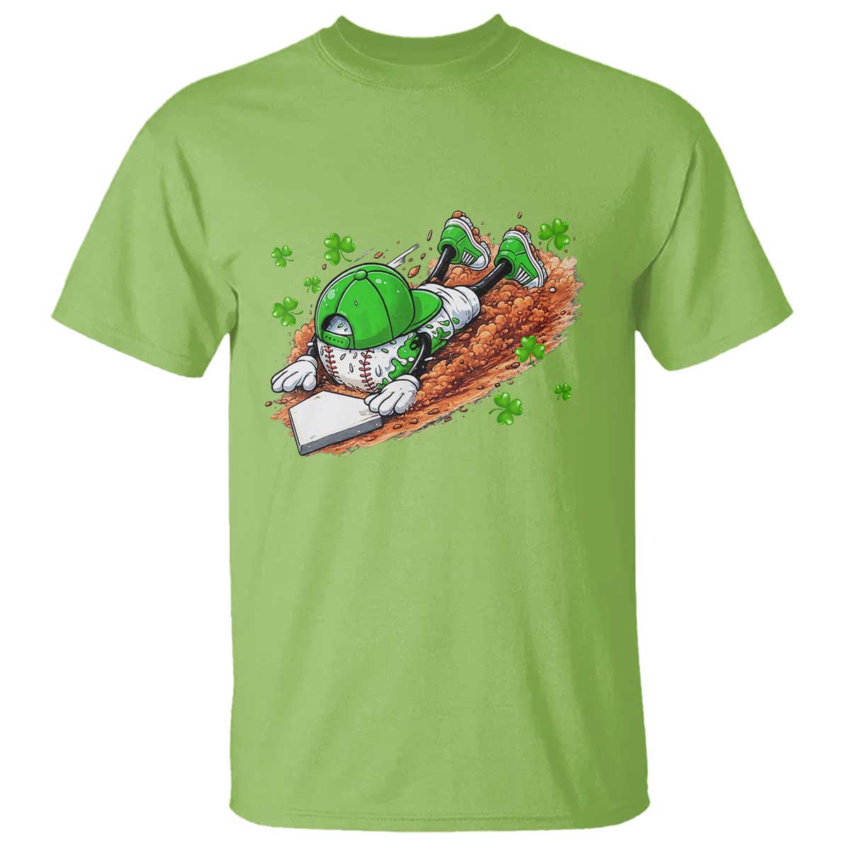 Funny Baseball St Patricks Day Home Plate Drip T Shirt