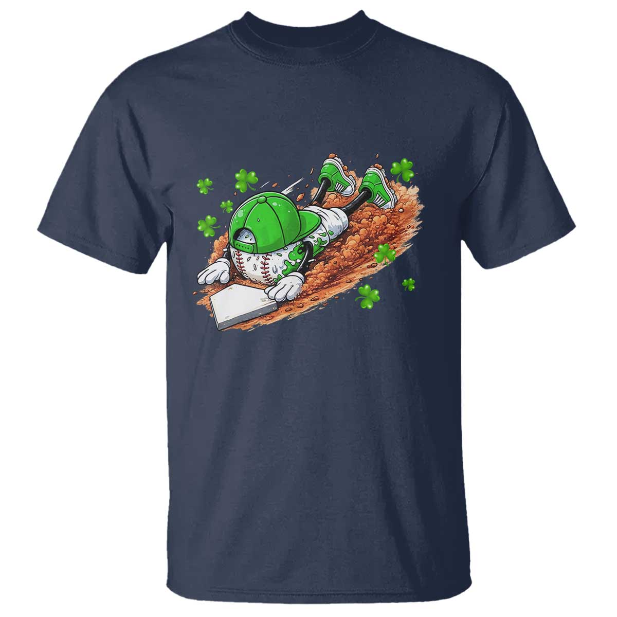 Funny Baseball St Patricks Day Home Plate Drip T Shirt