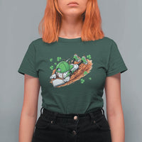 Funny Baseball St Patricks Day Home Plate Drip T Shirt For Women