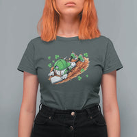 Funny Baseball St Patricks Day Home Plate Drip T Shirt For Women