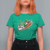 Funny Baseball St Patricks Day Home Plate Drip T Shirt For Women