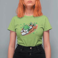 Funny Baseball St Patricks Day Home Plate Drip T Shirt For Women