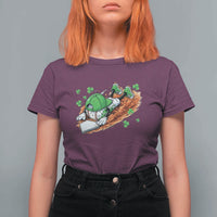 Funny Baseball St Patricks Day Home Plate Drip T Shirt For Women