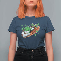 Funny Baseball St Patricks Day Home Plate Drip T Shirt For Women