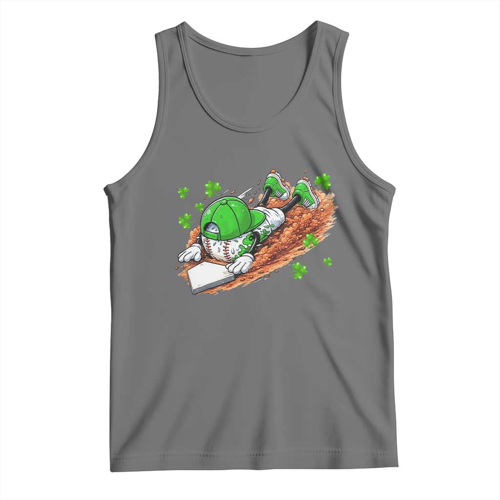 Funny Baseball St Patricks Day Home Plate Drip Tank Top