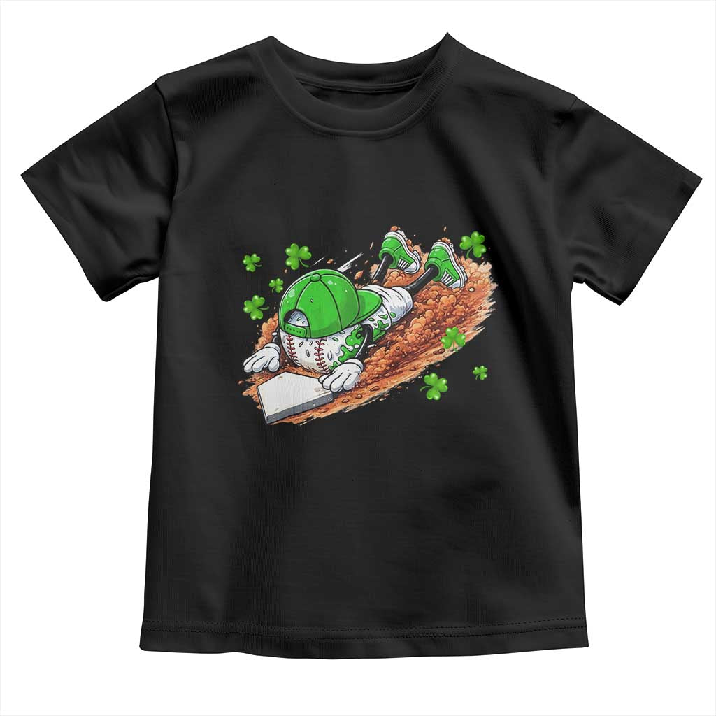 Funny Baseball St Patricks Day Home Plate Drip Toddler T Shirt