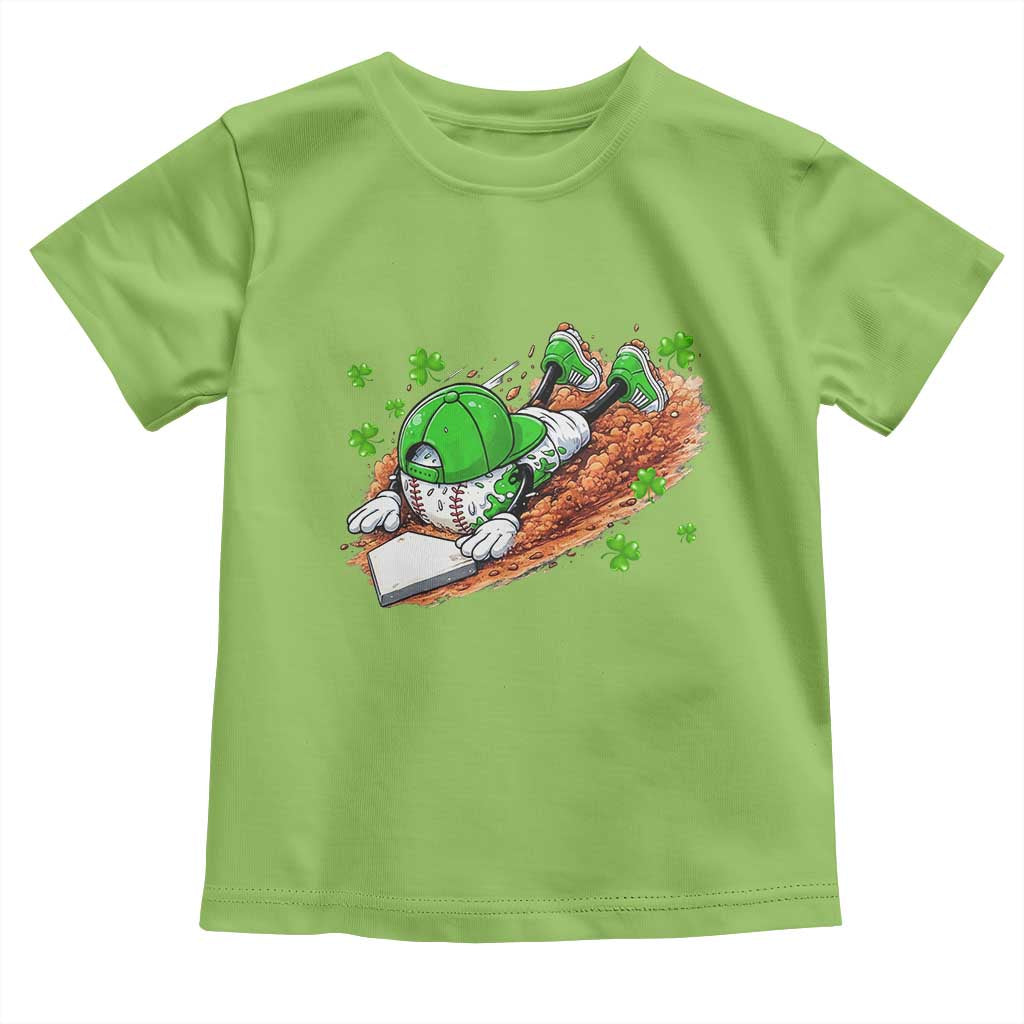 Funny Baseball St Patricks Day Home Plate Drip Toddler T Shirt
