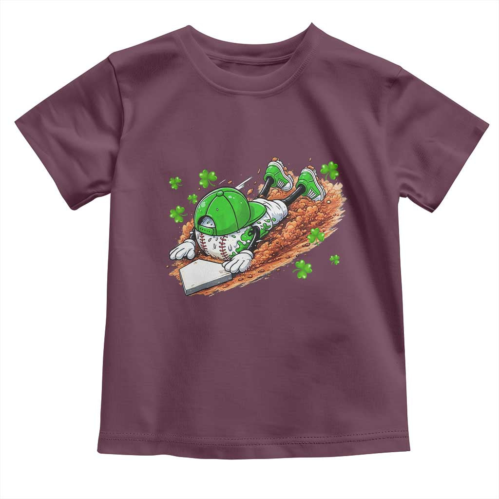 Funny Baseball St Patricks Day Home Plate Drip Toddler T Shirt