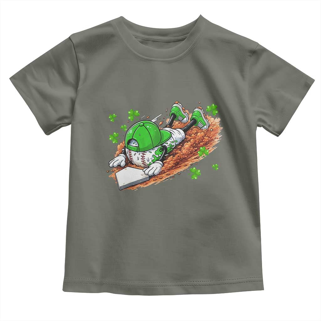 Funny Baseball St Patricks Day Home Plate Drip Toddler T Shirt