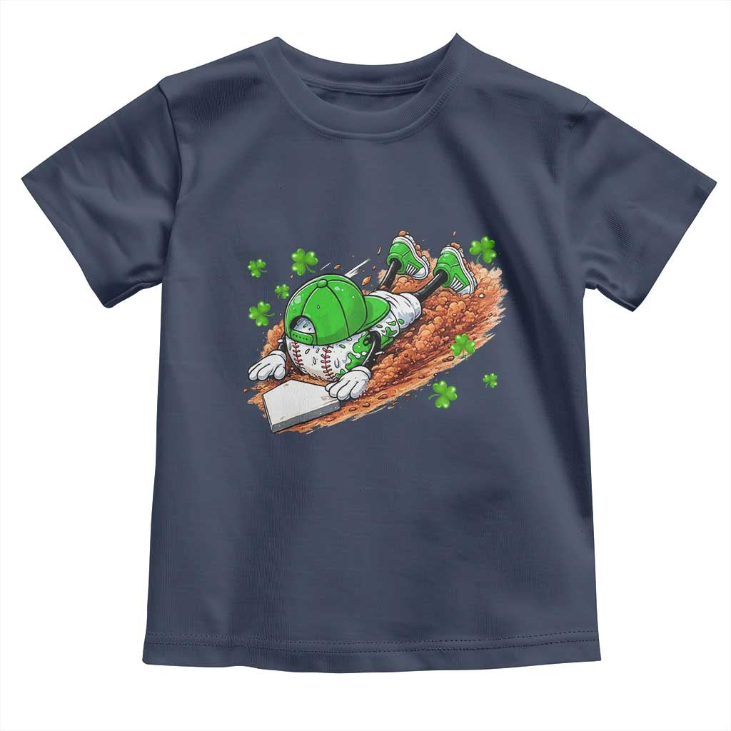 Funny Baseball St Patricks Day Home Plate Drip Toddler T Shirt