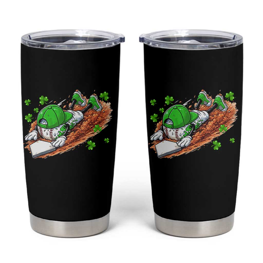 Funny Baseball St Patricks Day Home Plate Drip Tumbler Cup