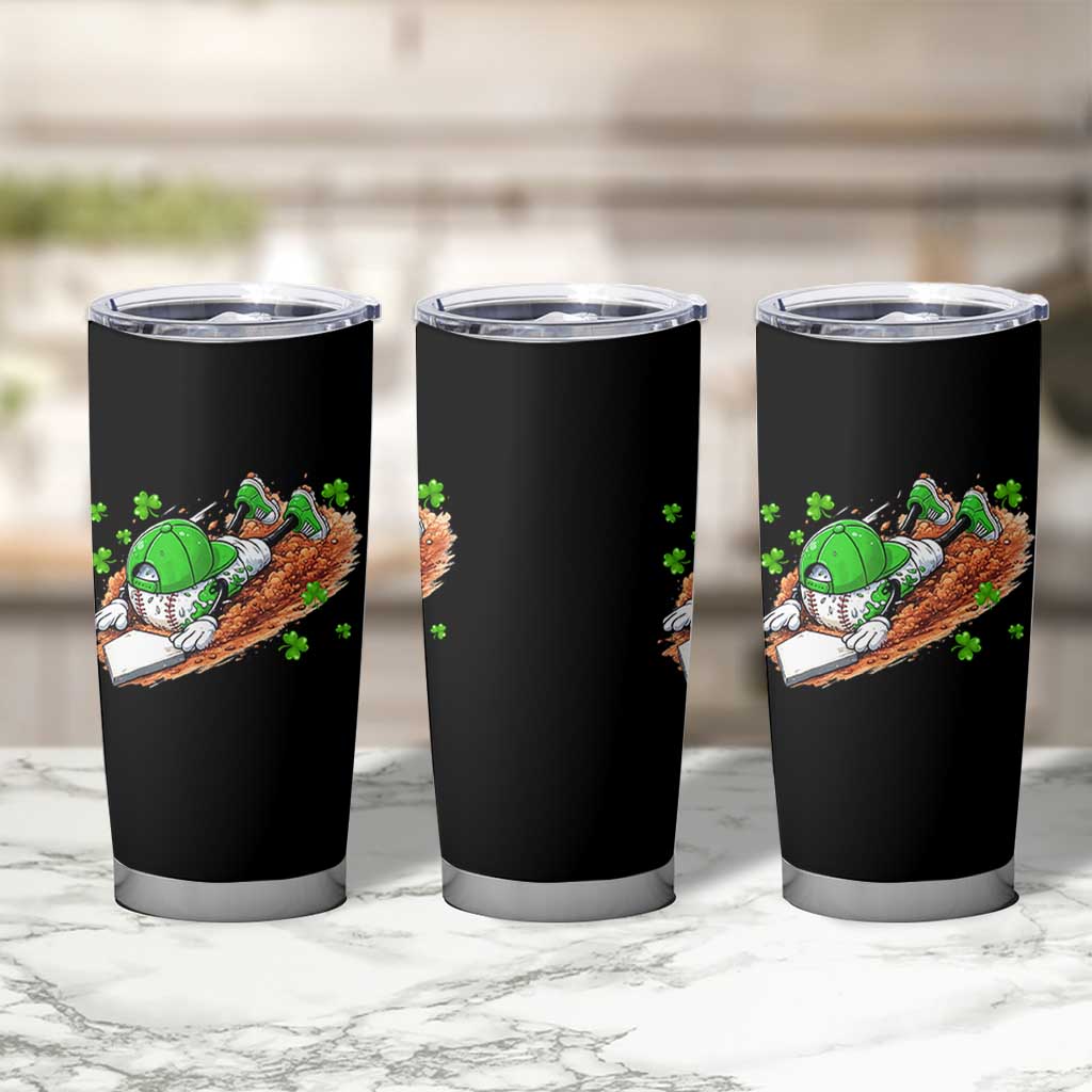 Funny Baseball St Patricks Day Home Plate Drip Tumbler Cup