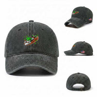 Funny Baseball St Patricks Day Home Plate Drip Washed Cotton Baseball Cap