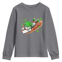 Funny Baseball St Patricks Day Home Plate Drip Youth Sweatshirt
