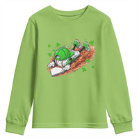Funny Baseball St Patricks Day Home Plate Drip Youth Sweatshirt