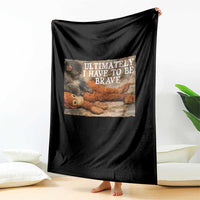 Ultimate I Have To Be Brave Punch The Monkey Throw Blanket Cute Baby Monkey Hugging Plush