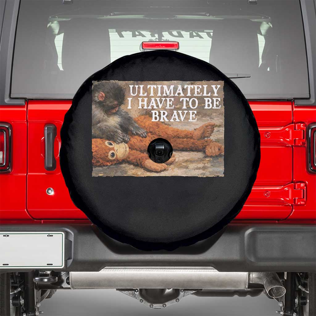 Ultimate I Have To Be Brave Punch The Monkey Spare Tire Cover Cute Baby Monkey Hugging Plush