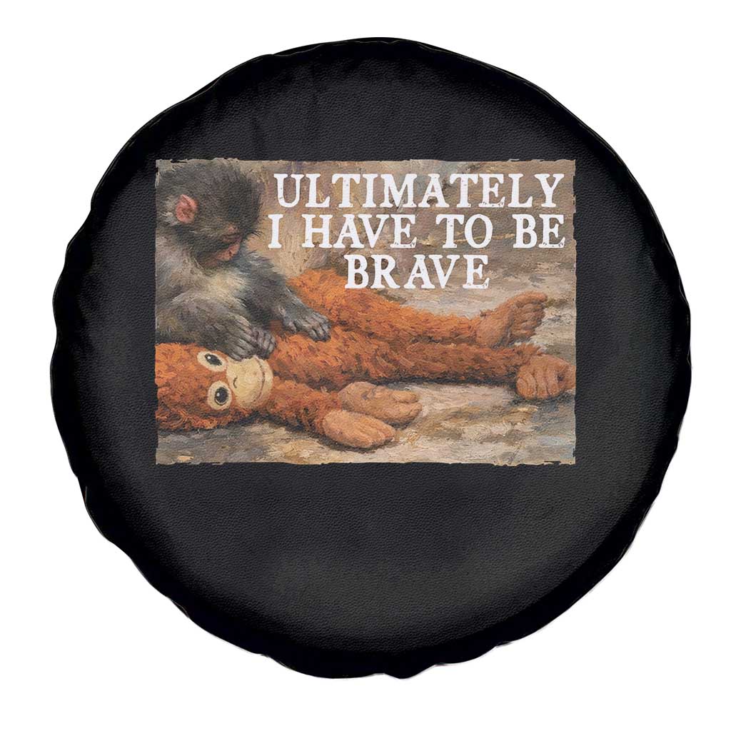 Ultimate I Have To Be Brave Punch The Monkey Spare Tire Cover Cute Baby Monkey Hugging Plush