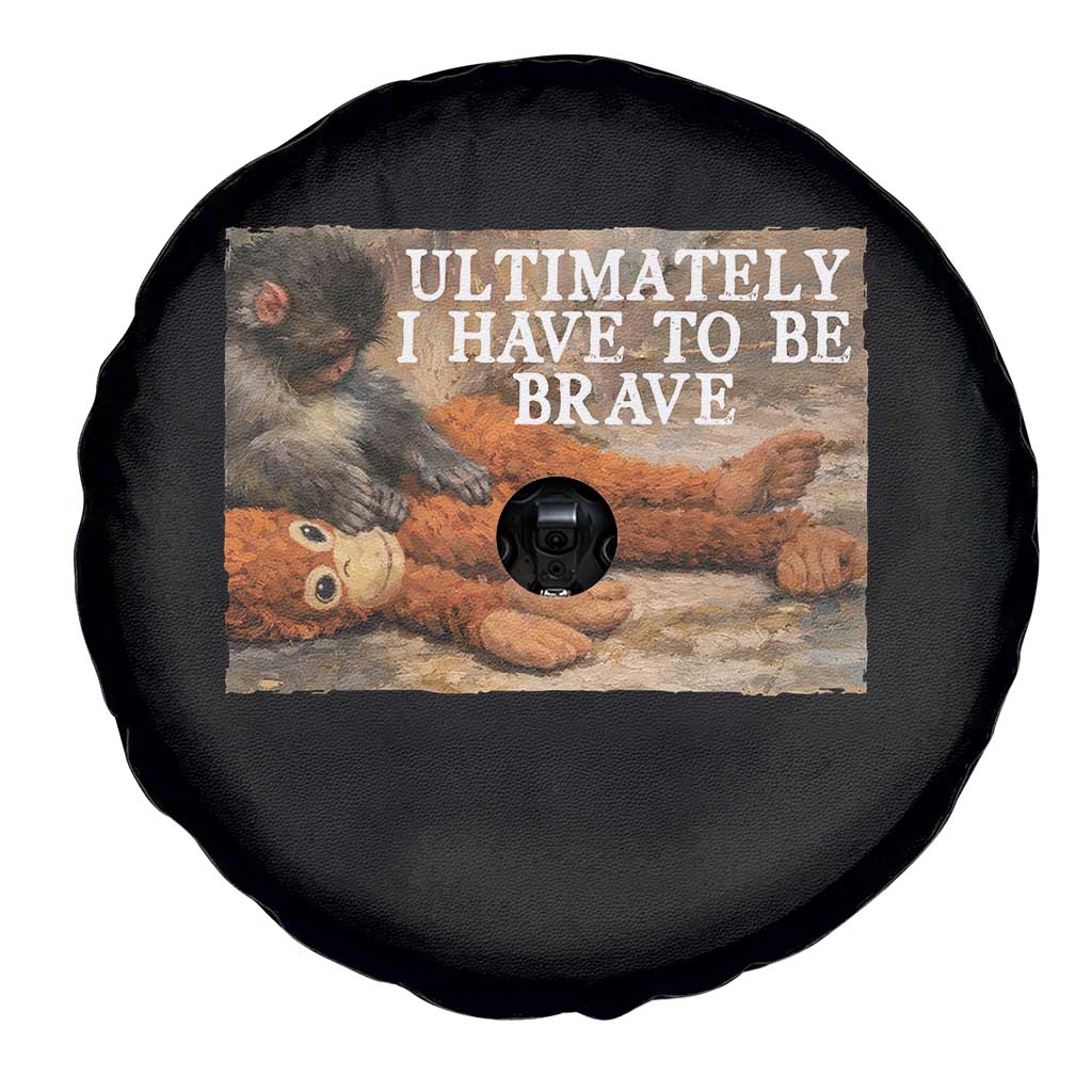 Ultimate I Have To Be Brave Punch The Monkey Spare Tire Cover Cute Baby Monkey Hugging Plush