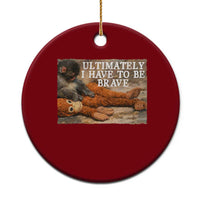 Ultimate I Have To Be Brave Punch The Monkey Ceramic Ornament Cute Baby Monkey Hugging Plush