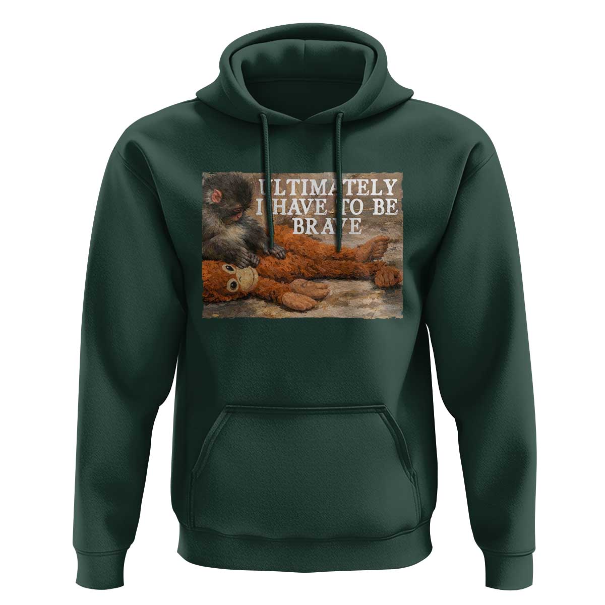 Ultimate I Have To Be Brave Punch The Monkey Hoodie Cute Baby Monkey Hugging Plush
