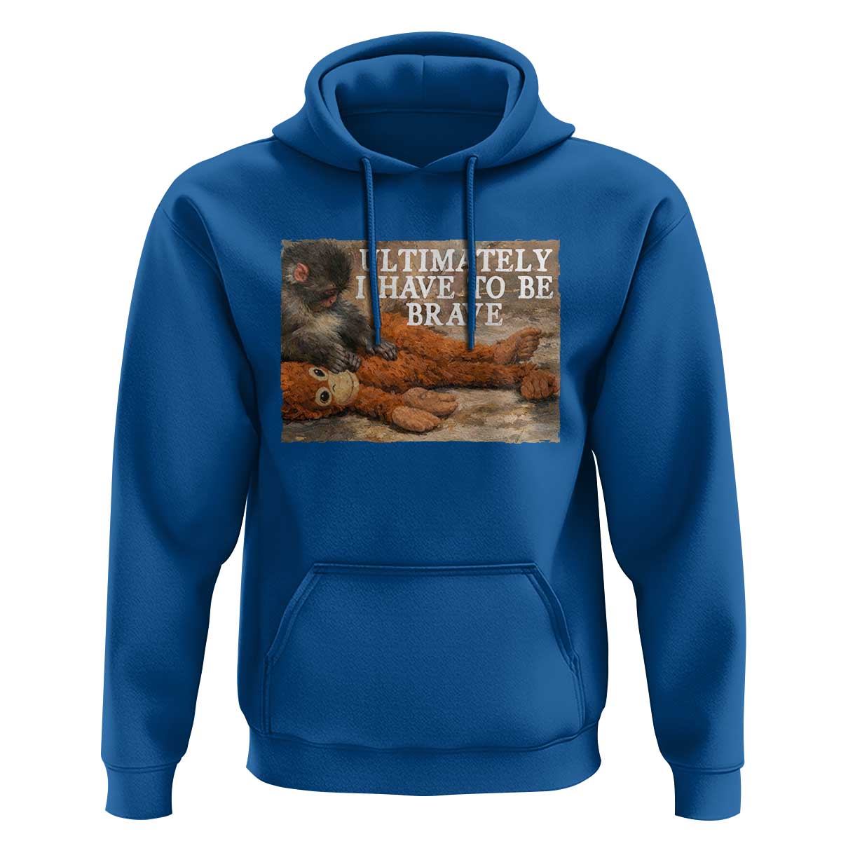 Ultimate I Have To Be Brave Punch The Monkey Hoodie Cute Baby Monkey Hugging Plush