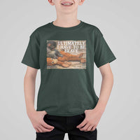 Ultimate I Have To Be Brave Punch The Monkey T Shirt For Kid Cute Baby Monkey Hugging Plush