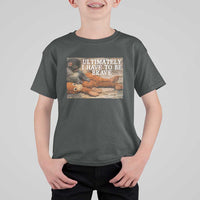 Ultimate I Have To Be Brave Punch The Monkey T Shirt For Kid Cute Baby Monkey Hugging Plush