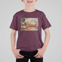 Ultimate I Have To Be Brave Punch The Monkey T Shirt For Kid Cute Baby Monkey Hugging Plush