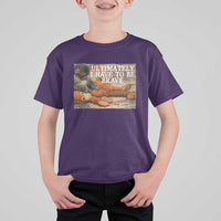 Ultimate I Have To Be Brave Punch The Monkey T Shirt For Kid Cute Baby Monkey Hugging Plush