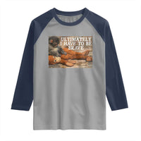 Ultimate I Have To Be Brave Punch The Monkey Raglan Shirt Cute Baby Monkey Hugging Plush