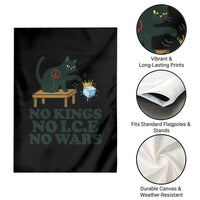 No Kings No Ice No Wars Cat Garden Flag Funny Political Freedom Activist