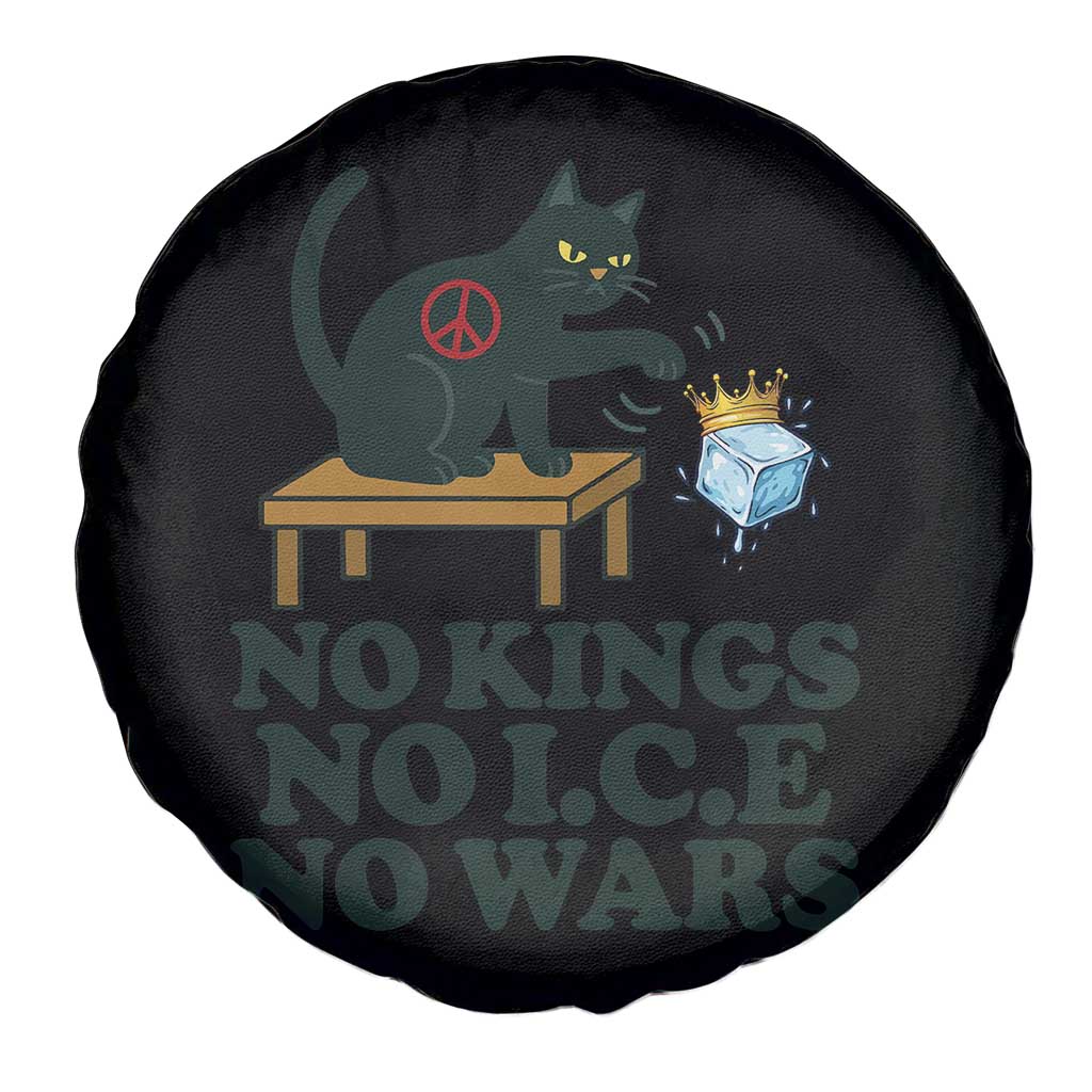 No Kings No Ice No Wars Cat Spare Tire Cover Funny Political Freedom Activist