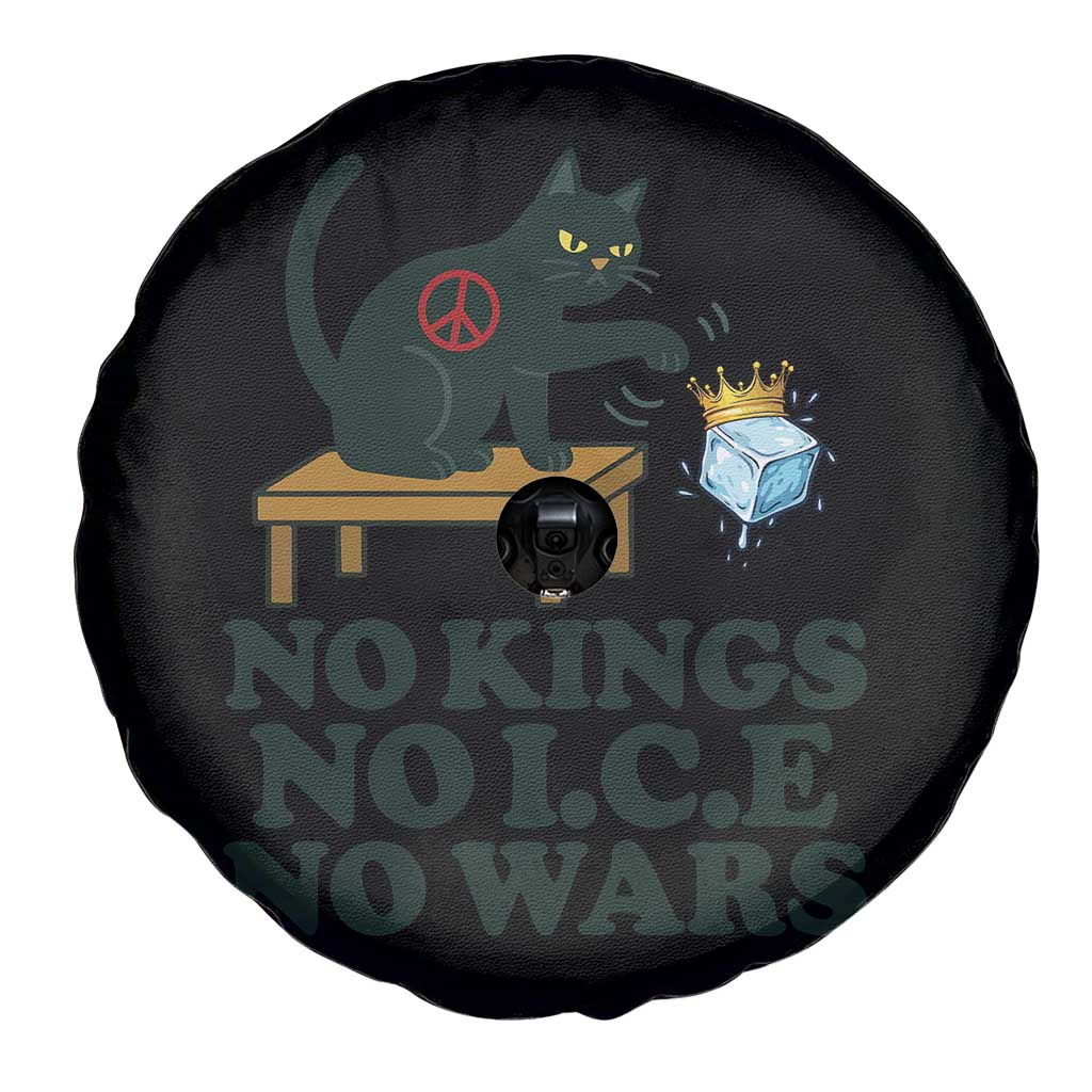 No Kings No Ice No Wars Cat Spare Tire Cover Funny Political Freedom Activist